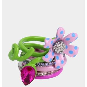 BETSEY JOHNSON ENCHANTED STACKABLE RINGS  Betsey Johnson Flower Ringe